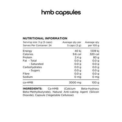 HMB 120 Capsules by Switch Nutrition