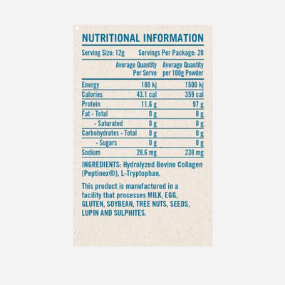 Pure Collagen Peptides 250g by Rapid Supplements