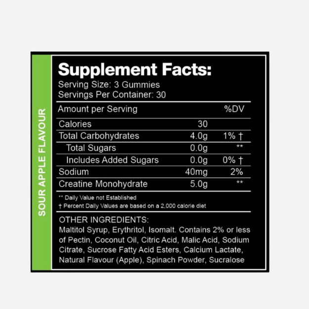 Creatine Monohydrate Gummy Bears 30 Serves by Swoleys