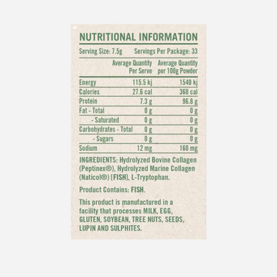 Total Collagen Peptides 250g by Rapid Supplements