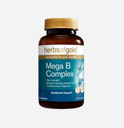 Mega B Complex 60 Capsules by Herbs of Gold