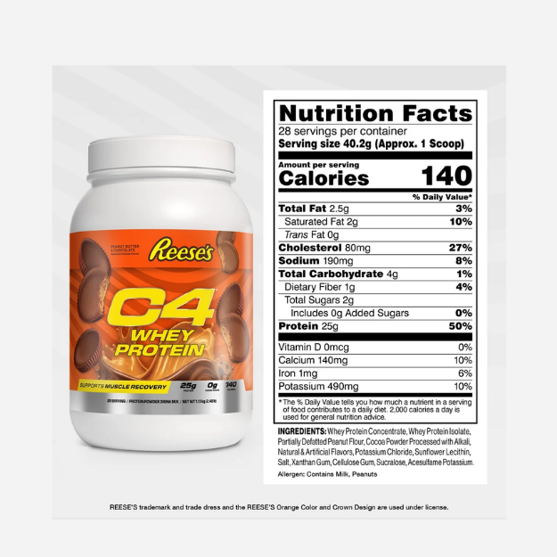 C4 Whey Protein 66 Serves by Cellucor