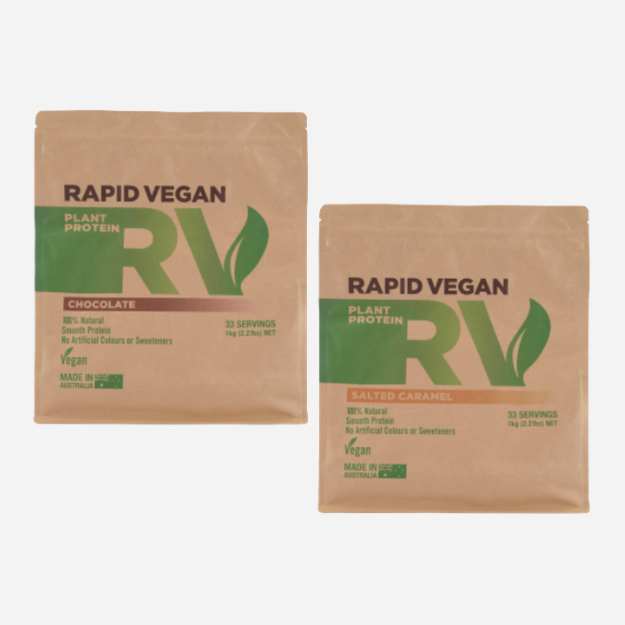 Rapid Vegan 1kg Twin Pack by Rapid Supplements