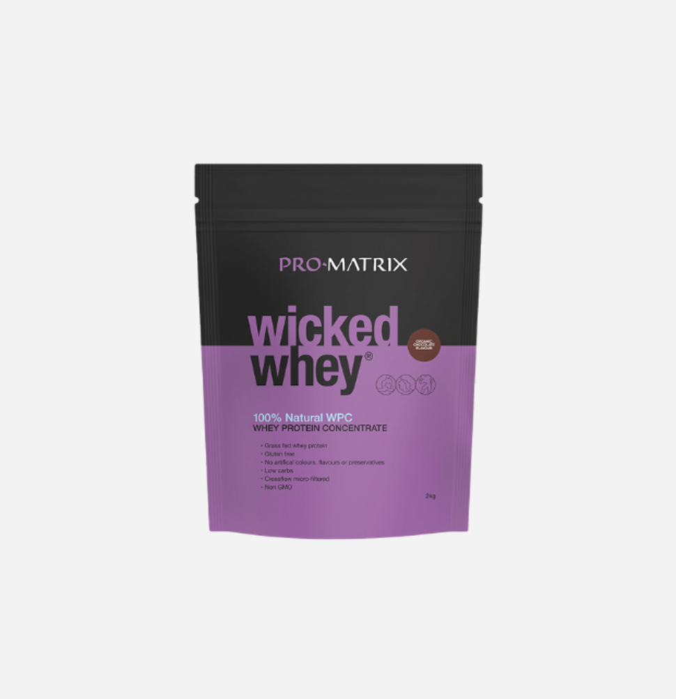 Wicked Whey 100% Natural WPC Organic Chocolate 2kg by Pro Matrix