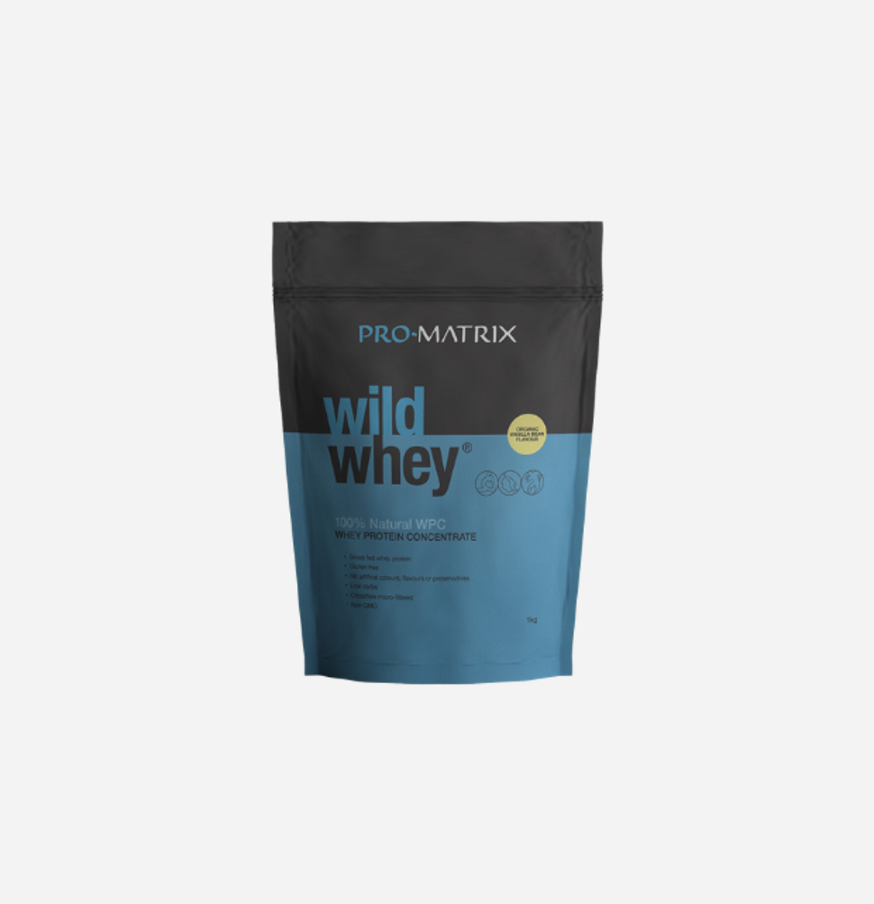 Wild Whey 100% Natural WPC Organic Vanilla Bean 1kg by Pro Matrix