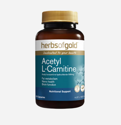 Acetyl L-Carnitine 60 Capsules by Herbs of Gold